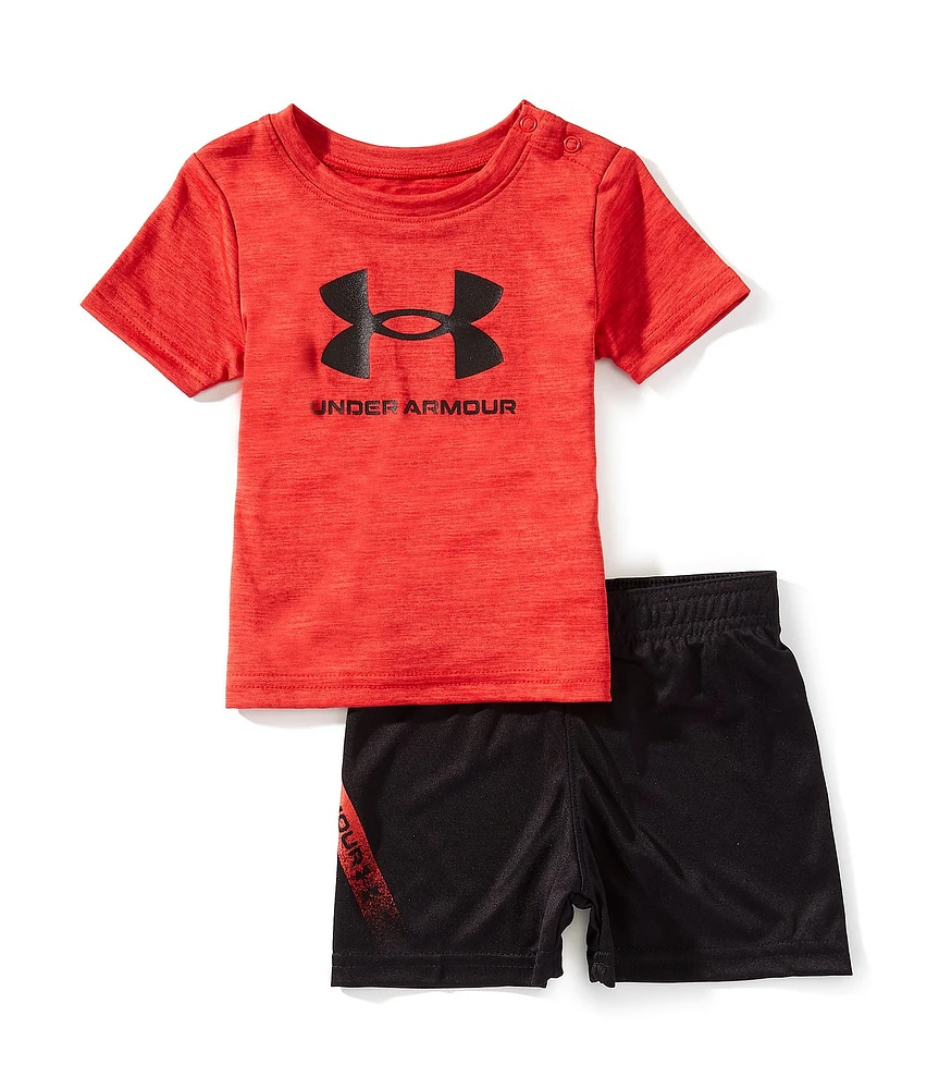 Under Armour Baby Boys 3-24 Months Crewneck Short Sleeve Tech Fade T-Shirt & Short Set