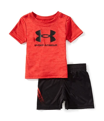 Under Armour Baby Boys 3-24 Months Crewneck Short Sleeve Tech Fade T-Shirt & Short Set