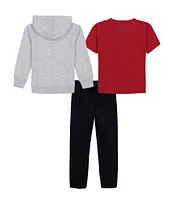 Under Armour Baby Boys 3-24 Months Long-Sleeve Fleece Hoodie & Fleece Jogger Pants & Short-Sleeve Knit T-Shirt Set