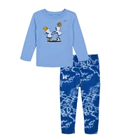 Under Armour Baby Boys 3-24 Months Long-Sleeve Sports Icon Logo T-Shirt & Printed Jogger Pant Set