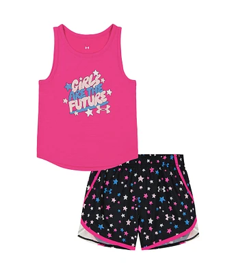 Under Armour Baby Girls 12-24 Months Sleeveless Future Star Tank & Shorts Set