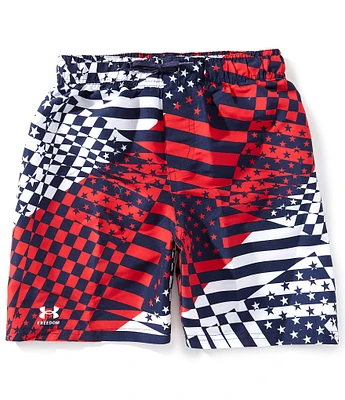 Under Armour Big Boys 8-20 Flag Impression Volley Swim Shorts