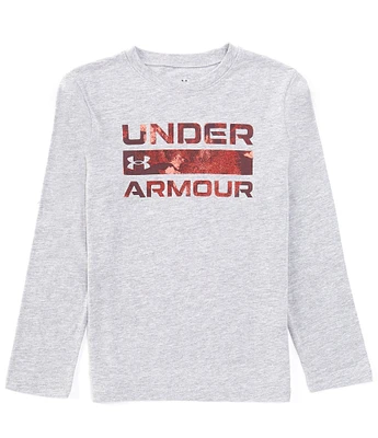 Under Armour Big Boys 8-20 Long Sleeve Stacked Logo Graphic T-Shirt