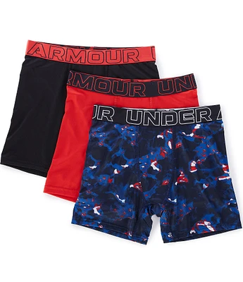 Under Armour Big Boys 8-20 Performance Tech Boxer Brief Assorted 3-Pack