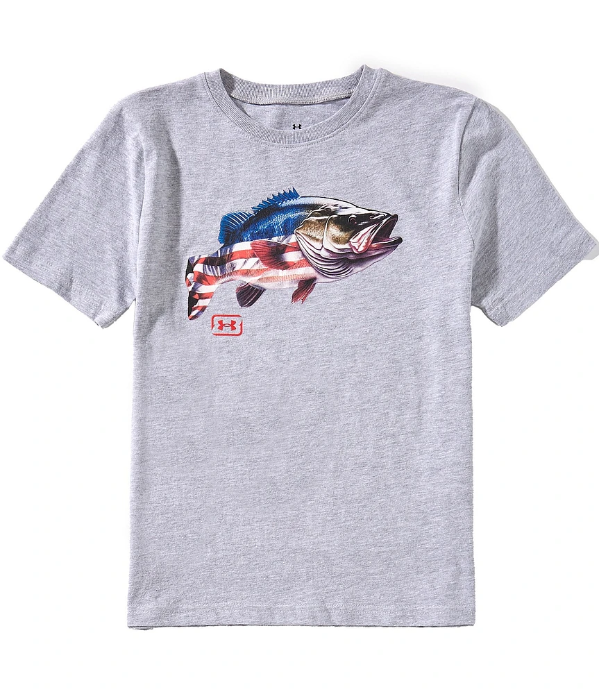 Under Armour Big Boys Short-Sleeve Americana Bass Graphic T-Shirt