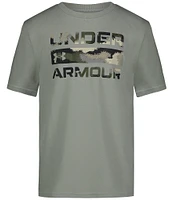 Under Armour Big Boys 8-20 Short Sleeve Dissolve Camo Logo T-Shirt