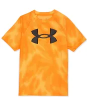 Under Armour Big Boys 8-20 Short Sleeve Tech Big Logo Printed T-Shirt