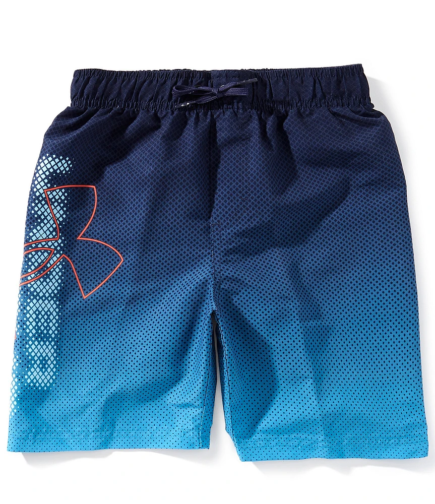 Under Armour Big Boys 8-20 Textured Logo Volley Swim Shorts