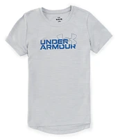 Under Armour Big Girls 7-16 Short Sleeve UA Tech™ Twist Wordmark Logo Graphic T-Shirt