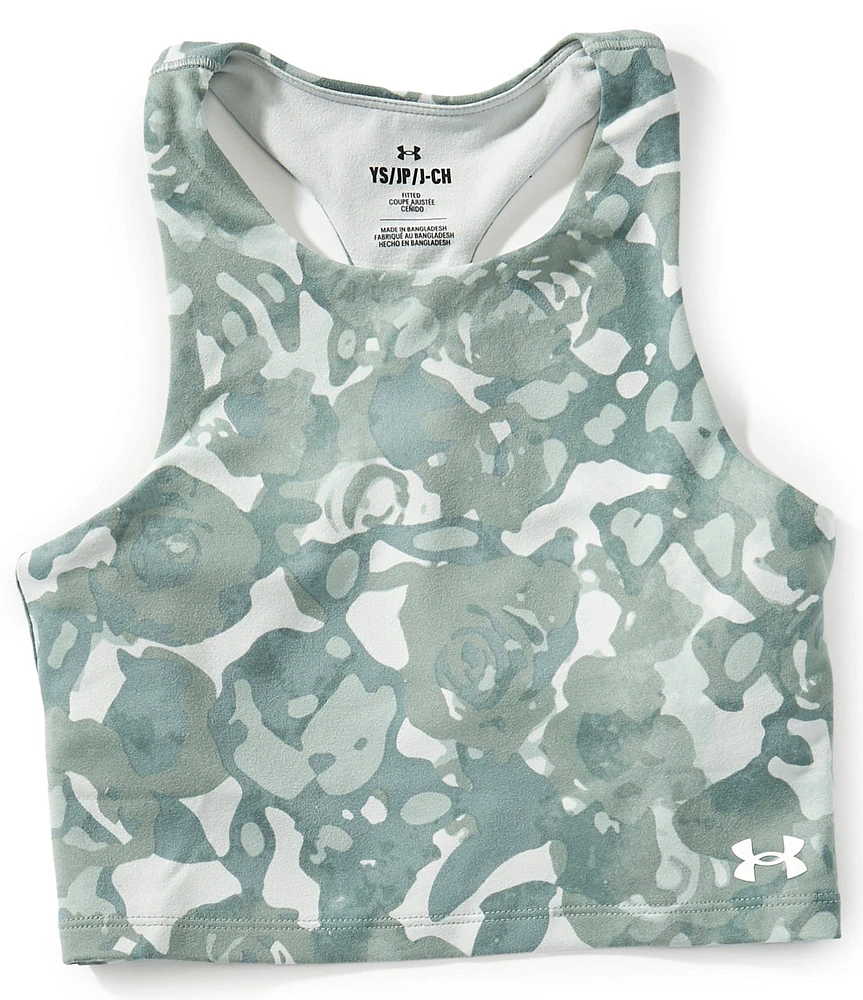 Under Armour Big Girls 7-16 Sleeveless Motion Printed Crop Top