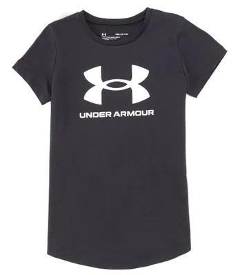 Under Armour Big Girls 7-16 UA Sport Style Logo Short Sleeve T-Shirt