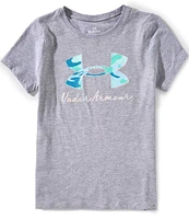 Under Armour Big Girls 7-16 Woodland Logo Short Sleeve T-Shirt