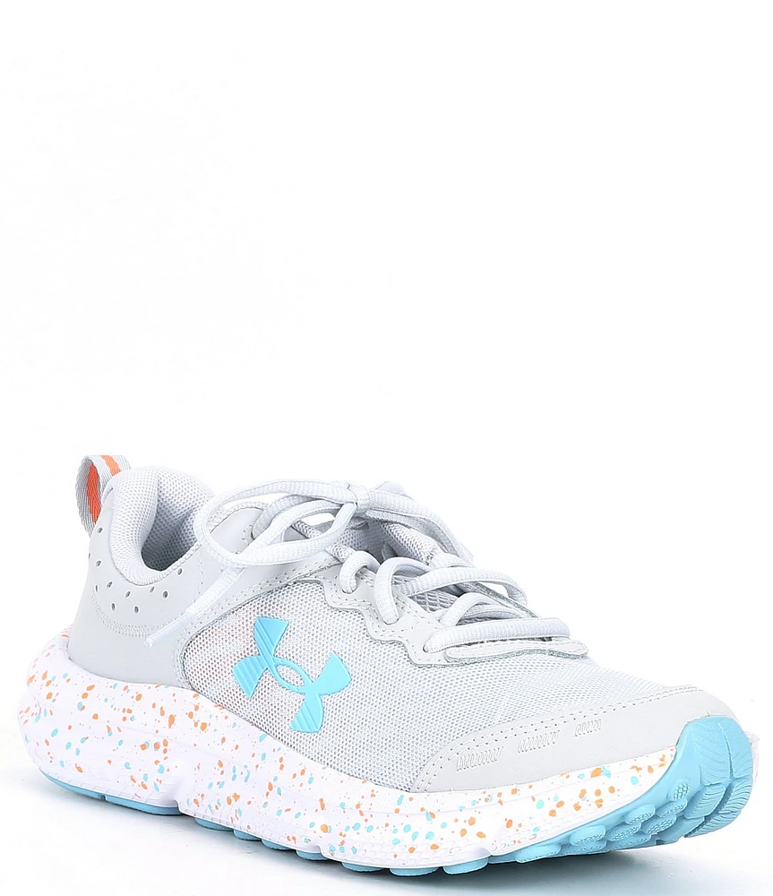 Under Armour Girls' Assert 10 Paint Splatter Running Shoes (Youth)