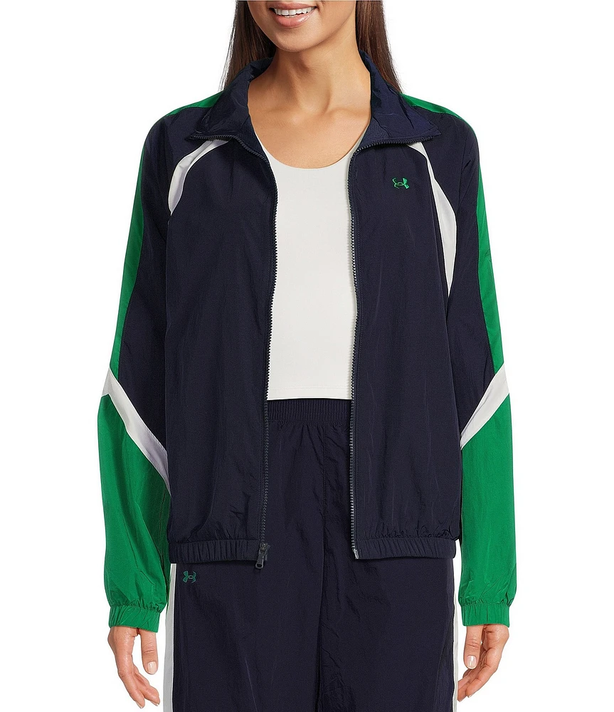Under Armour Icon Allover Crinkle Textured Water Resistant Track Jacket