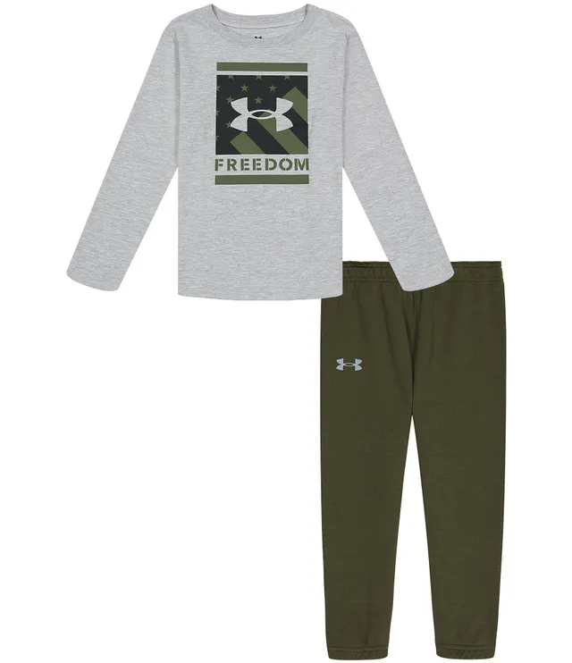 Under Armour Baby Boys 12-24 Months Long Sleeve Nature Of The Beast Jersey  T-Shirt & Micro-Fleece Jogger Pants Set