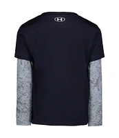 Under Armour Little Boys 2T-7 Griunge-Wash Two-Fer Graphic T-Shirt