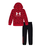 Under Armour Little Boys 2T-7 Long Sleeve Camouflage-Printed Hoodie & Fleece Jogger Pant Set