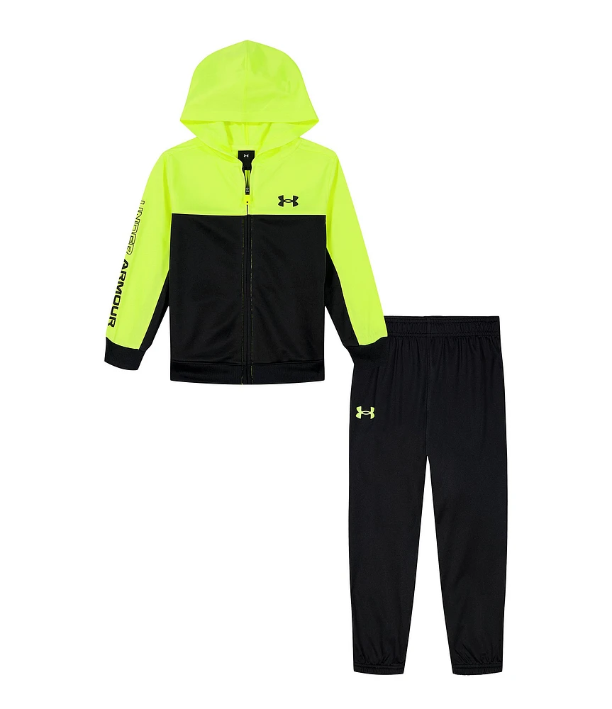 Under Armour Little Boys 2T-7 Long-Sleeve Color Block Hooded Jacket & Coordinating Jogger Pant Set