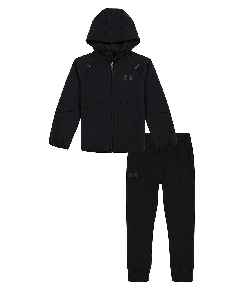 Under Armour Little Boys 2T-7 Long Sleeve Knit Unstoppable Hoodie & Jogger 2-Piece Set