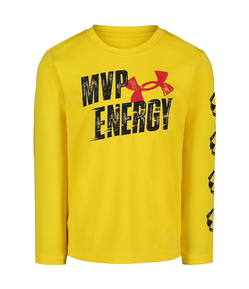 Under Armour Little Boys 2T-7 Long Sleeve MVP Energy Graphic T-Shirt