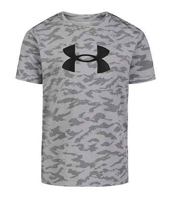 Under Armour Little Boys 2T-7 Short Sleeve Screen Print Camo Logo T-Shirt