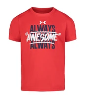 Under Armour Little Boys 4-7 Short Sleeve Always Awesome Graphic T-Shirt