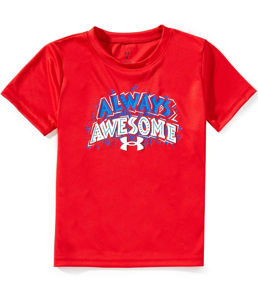 Under Armour Little Boys 4-7 Short Sleeve Speed Tech Always Awesome T-Shirt