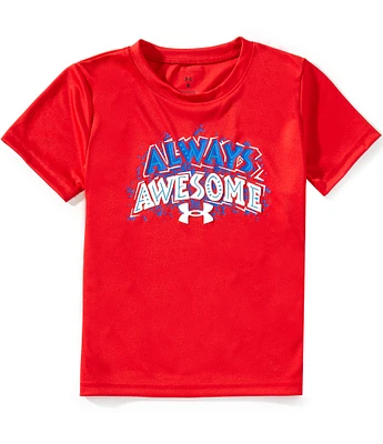 Under Armour Little Boys 4-7 Short Sleeve Speed Tech Always Awesome T-Shirt