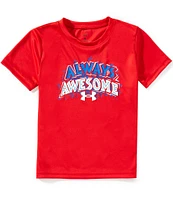 Under Armour Little Boys 4-7 Short Sleeve Speed Tech Always Awesome T-Shirt