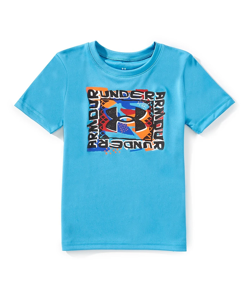 Under Armour Little Boys 4-7 Short Sleeve Speed Tech Sketch Logo T-Shirt