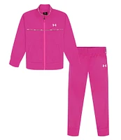 Under Armour Little Girls 2T-6X Micro-Piping Track Jacket and Track Pants Set