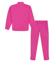 Under Armour Little Girls 2T-6X Micro-Piping Track Jacket and Track Pants Set