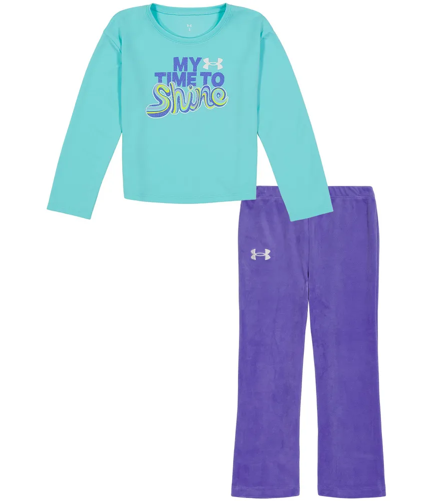 Under Armour Little Girls 2T-6X Long-Sleeve My Time To Shine Speed