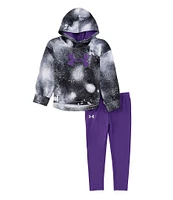 Under Armour Little Girls 2T-6X Long Sleeve Printed Hoodie & Solid Leggings Set