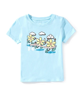 Under Armour Little Girls 2T-6X Under Armour Flower Short Sleeve T-Shirt