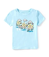 Under Armour Little Girls 2T-6X Under Armour Flower Short Sleeve T-Shirt