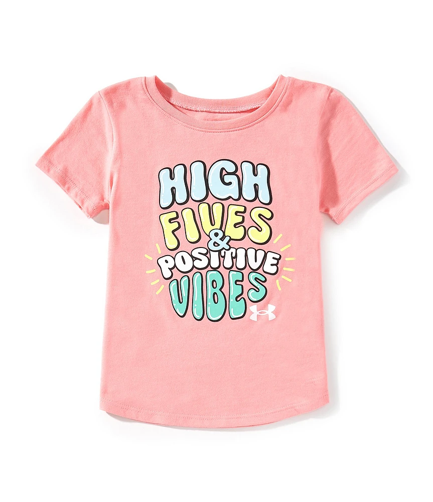 Under Armour Little Girls 2T-6X Under Armour High Five Short Sleeve T-Shirt