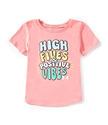 Under Armour Little Girls 2T-6X Under Armour High Five Short Sleeve T-Shirt