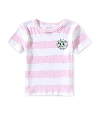 Under Armour Little Girls 4-6X Athletics Club Stripe Short Sleeve T-Shirt