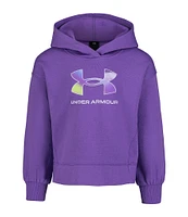 Under Armour Little Girls 4-6X Long-Sleeve Rival Big Icon Logo Fleece Hoodie