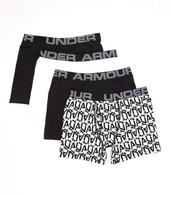 Under Armour Little/Big Boys 4-20 Four-Way Stretch Performance Boxer Briefs 4-Pack