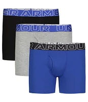 Under Armour Little/Big Boys 4-20 solid Performance Cotton Assorted Boxer Brief 3-Pack