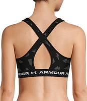 Under Armour Women's Armour® Mid Crossback Printed Scoop Neck Sports Bra
