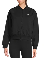 Under Armour Rival Fleece Crew Neck Long Sleeve Bomber Jacket