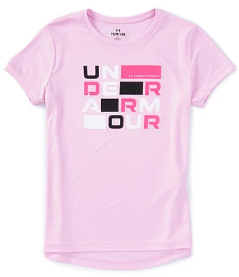 Under Armour Big Girls 7-16 Short-Sleeve Tech™ Block Logo T-Shirt