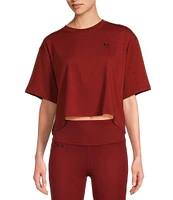 Under Armour Soft Knit Crew Neck Short Sleeves Oversize Fit Boxy Crop Top