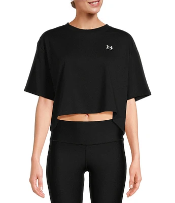 Under Armour Soft Knit Crew Neck Short Sleeves Oversize Fit Boxy Crop Top