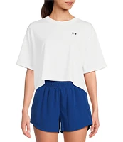 Under Armour Soft Knit Crew Neck Short Sleeves Oversize Fit Boxy Crop Top