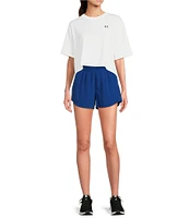 Under Armour Soft Knit Crew Neck Short Sleeves Oversize Fit Boxy Crop Top