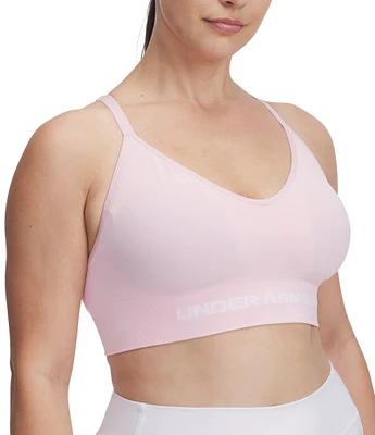 Under Armour Solid 4-Way Stretch Vanish Seamless Scoop Neck Sports Bra